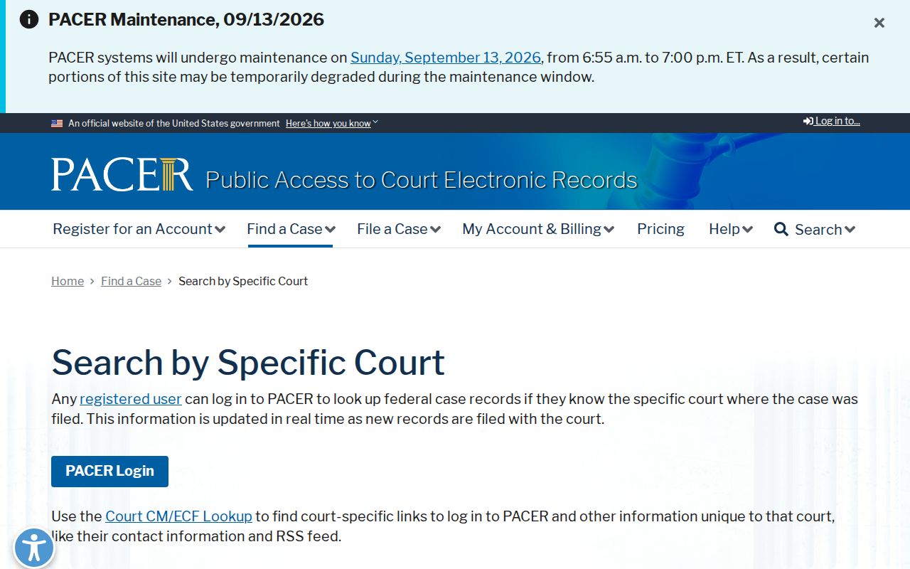 Stamford federal warrant court-specific case search